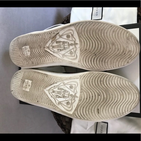 Gucci White Bee and Star New Ace Sneakers